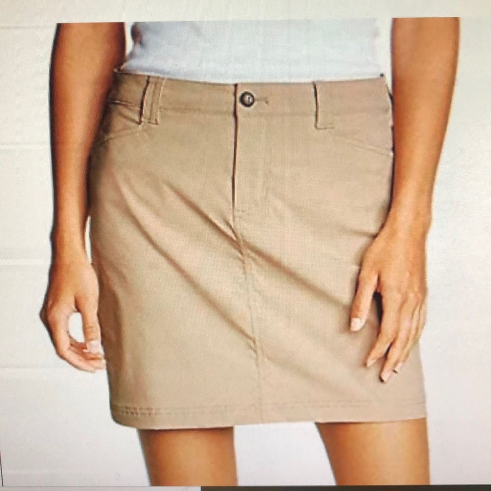 Eddie Bauer Travex Skirt Skort Khaki Sz 14
